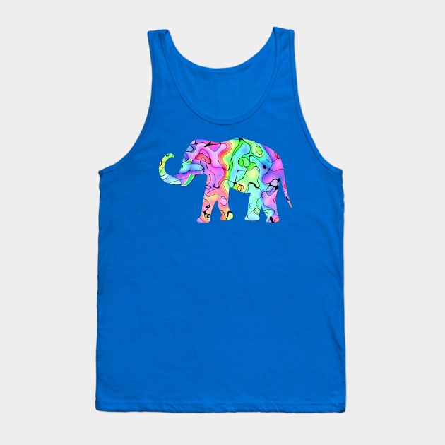 Art Squiggles Elephant Tank Top by letnothingstopyou